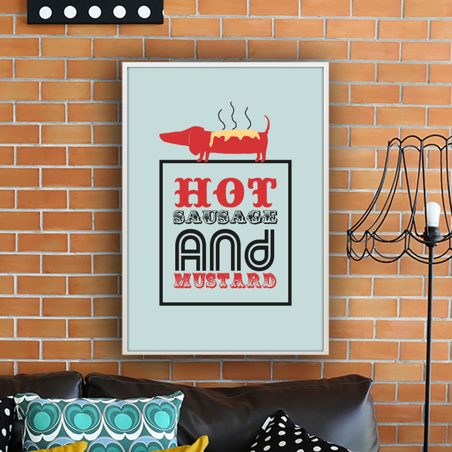 Hot sausage and mustard