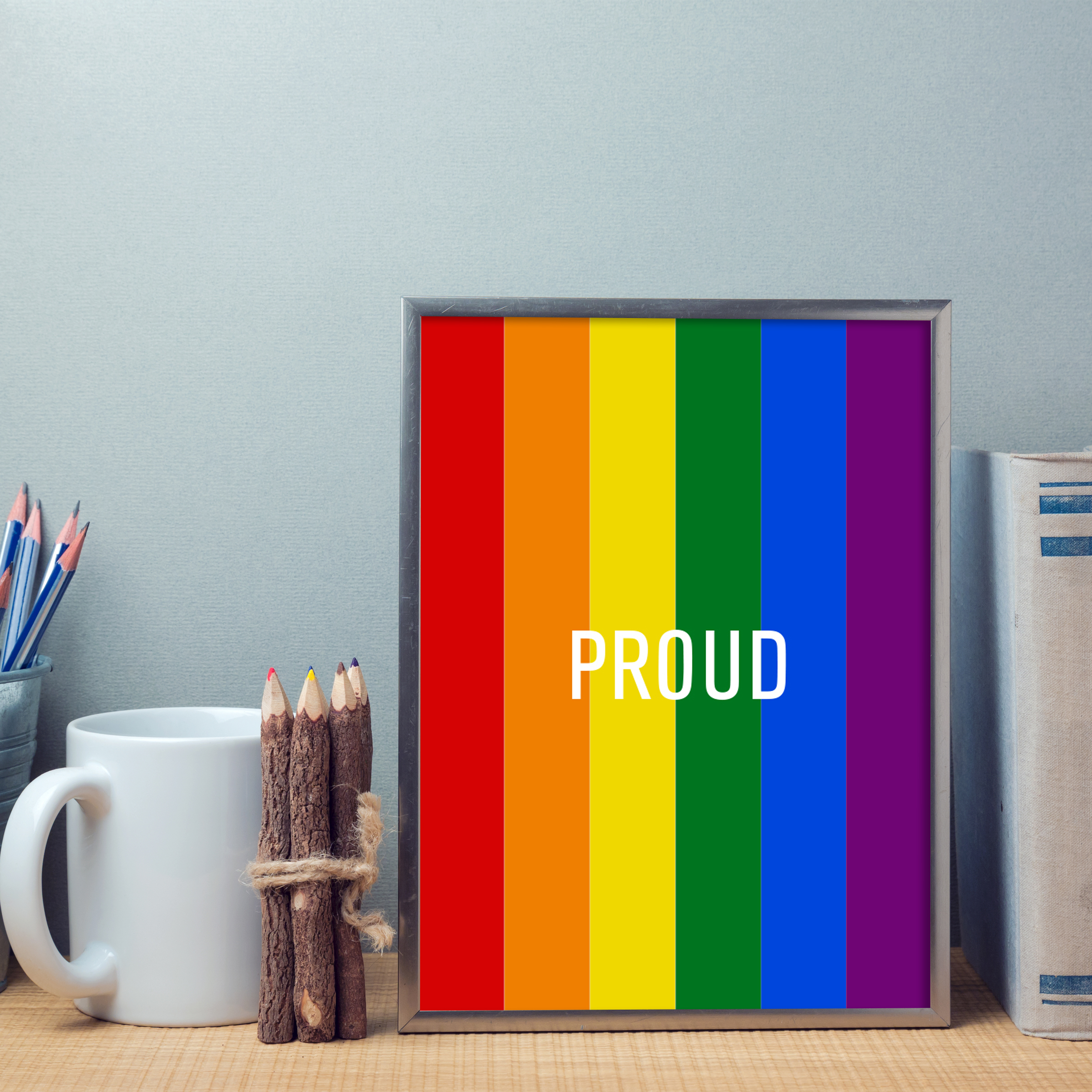 proud rainbow print
